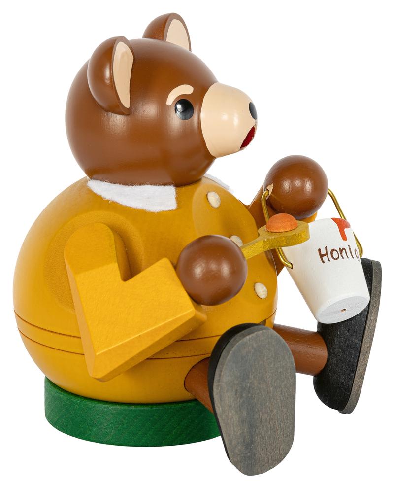 Richard Glaesser Rauchfigur Bär sitzend aus Seiffen im Erzgebirge – Bild 3