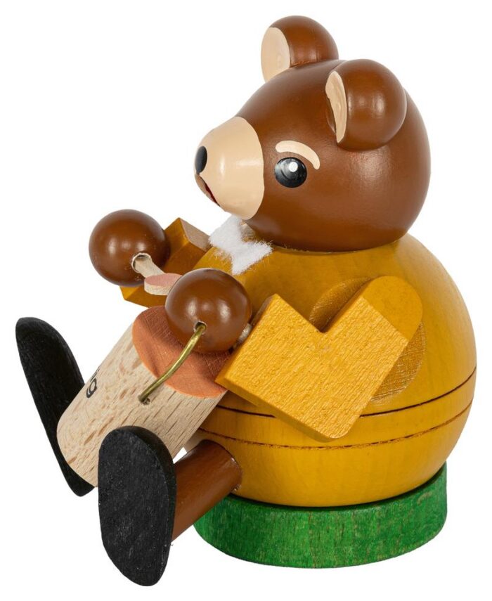 Richard Glaesser Minikugelrauchfigur Bär aus Seiffen im Erzgebirge – Bild 4