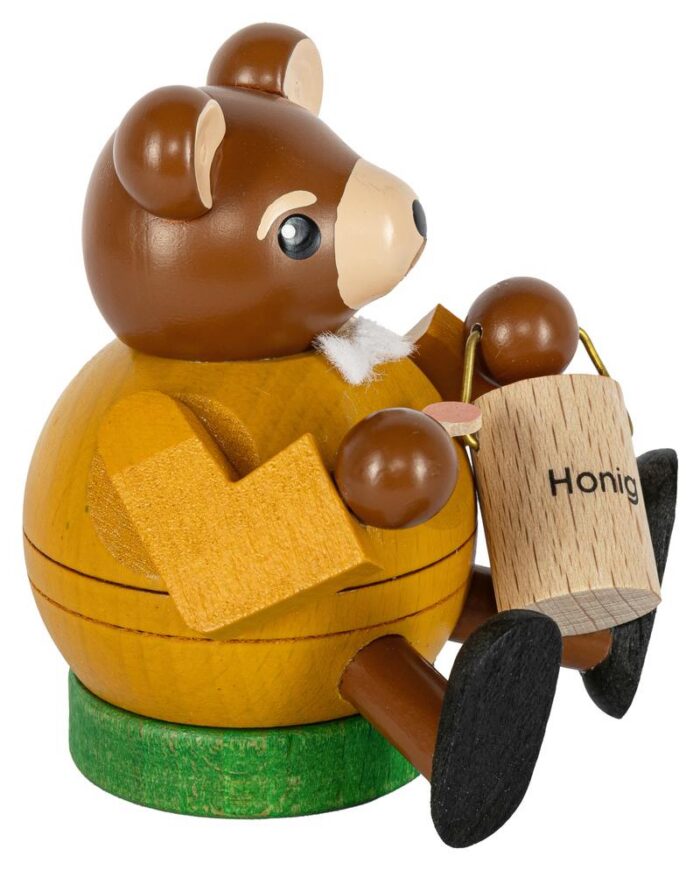 Richard Glaesser Minikugelrauchfigur Bär aus Seiffen im Erzgebirge – Bild 3