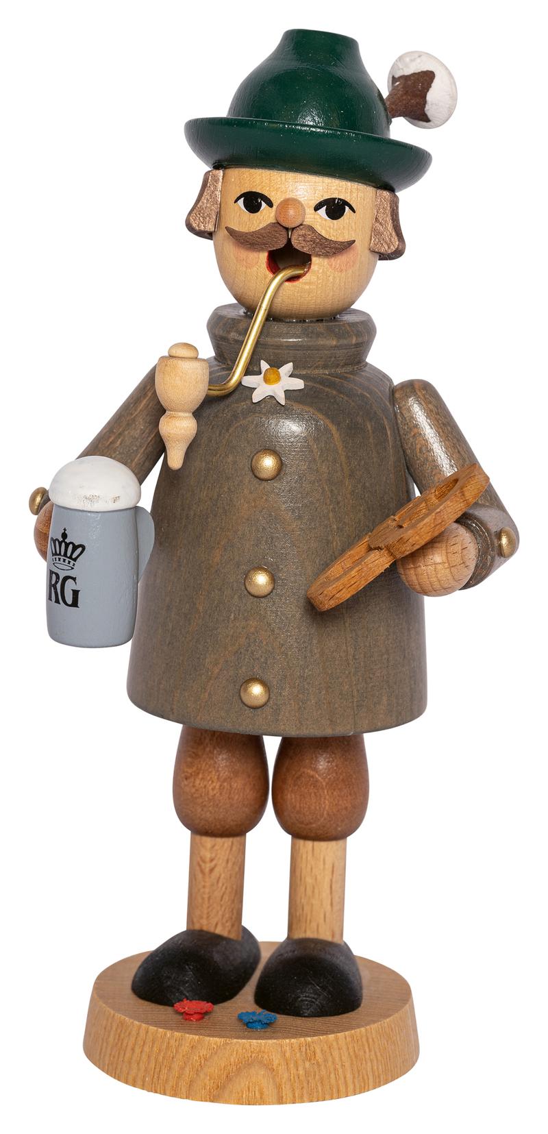 Richard Glaesser Rauchmann Bayer mit Bierkrug aus Seiffen im Erzgebirge