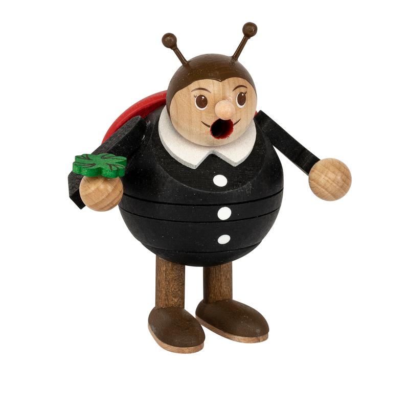 Richard Glaesser Minikugelrauchfigur Marienkäfer aus Seiffen im Erzgebirge