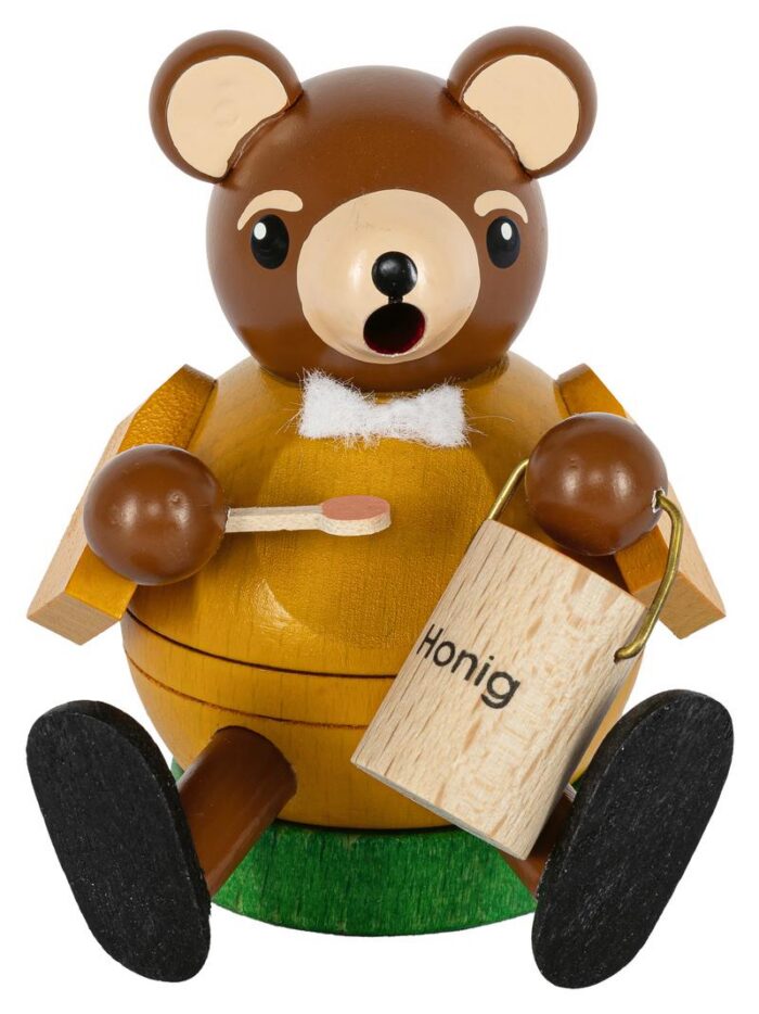 Richard Glaesser Minikugelrauchfigur Bär aus Seiffen im Erzgebirge