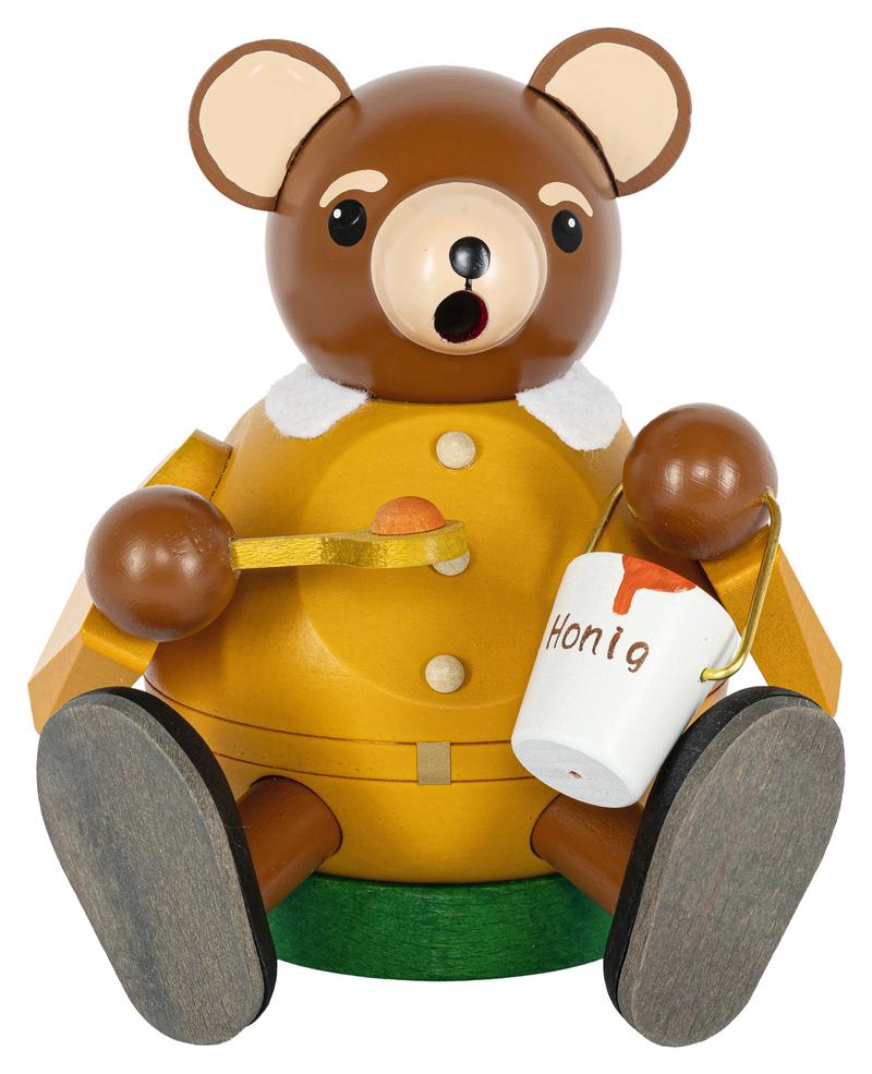 Richard Glaesser Rauchfigur Bär sitzend aus Seiffen im Erzgebirge