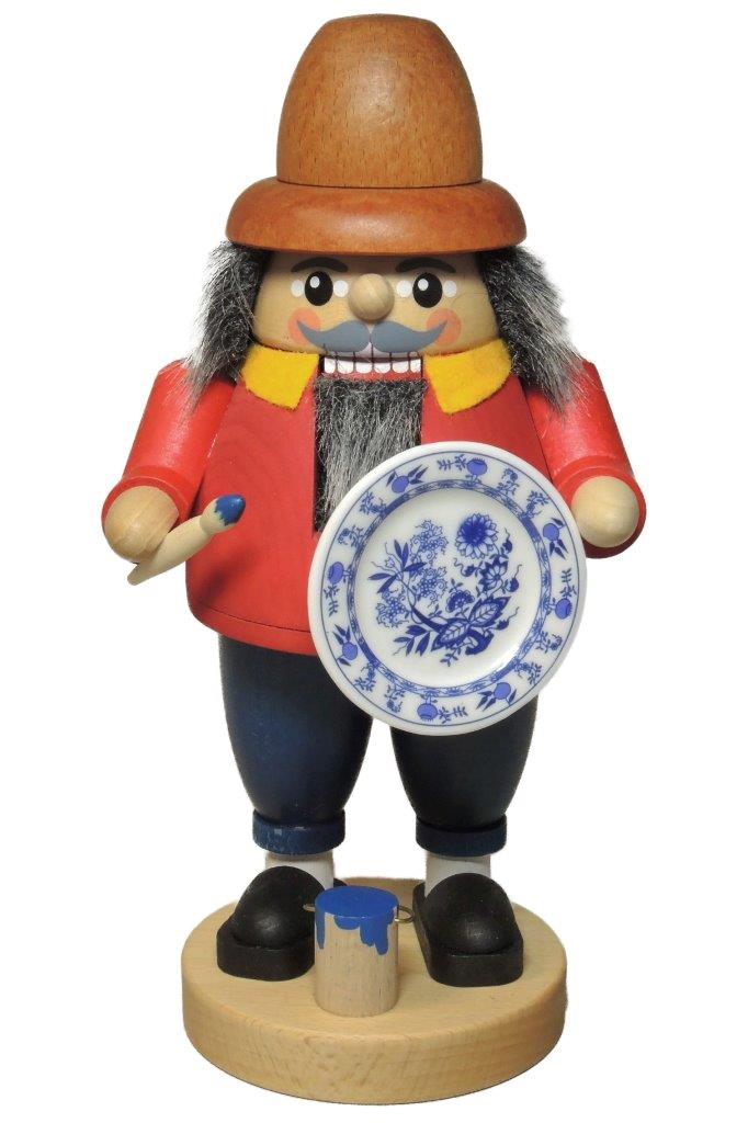 Richard Glaesser Nussknacker Porzellanmaler aus Seiffen im Erzgebirge