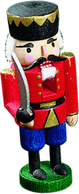 Richard Glaesser Mini-Nussknacker König aus Seiffen im Erzgebirge
