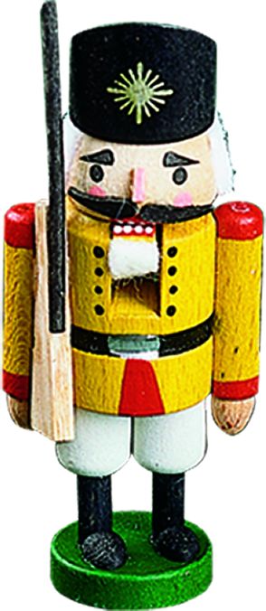 Richard Glaesser Mini-Nussknacker Soldat aus Seiffen im Erzgebrige
