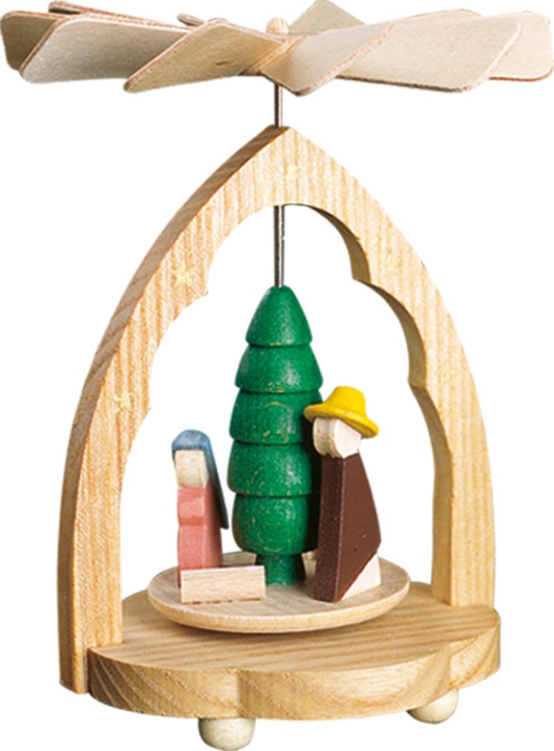 Richard Glaesser Wärmespiel Christi Geburt bunt aus Seiffen im Erzgebirge