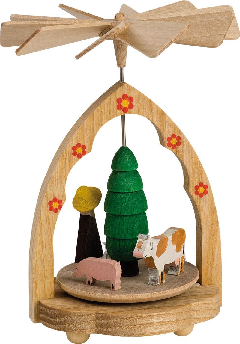 Richard Glaesser Wärmespiel Bauernhof bunt aus Seiffen im Erzgebirge