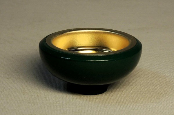 Richard Glaesser Teelichtadapter moosgrün für 20 mm Tülleneinsätze aus Seiffen im Erzgebirge